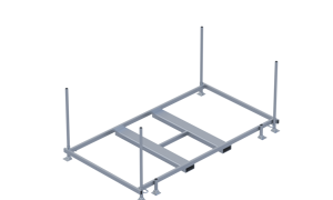 Transportbok-H + 4 buizen (1300 mm)