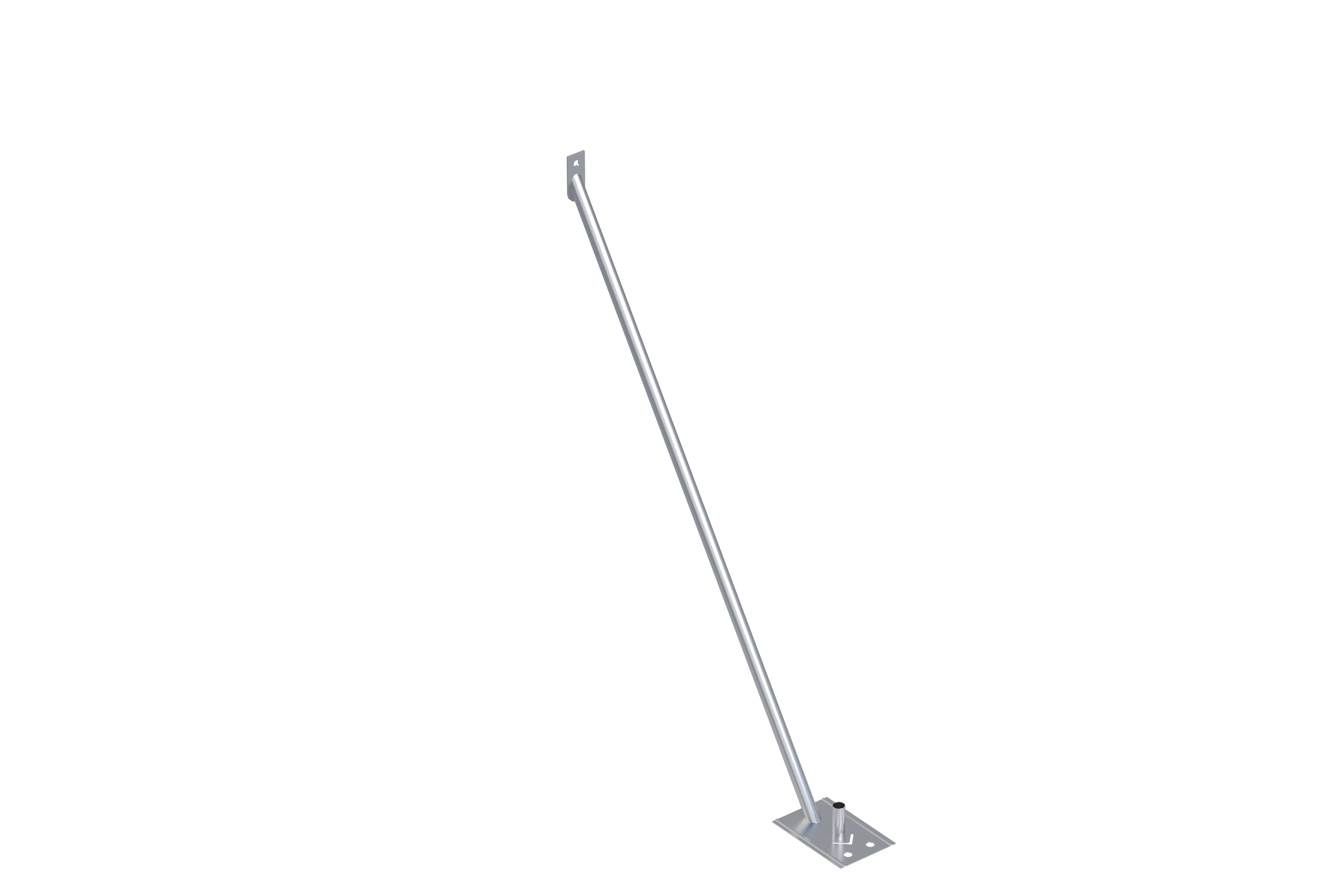 Brace including steel footing for Heras temporary fences