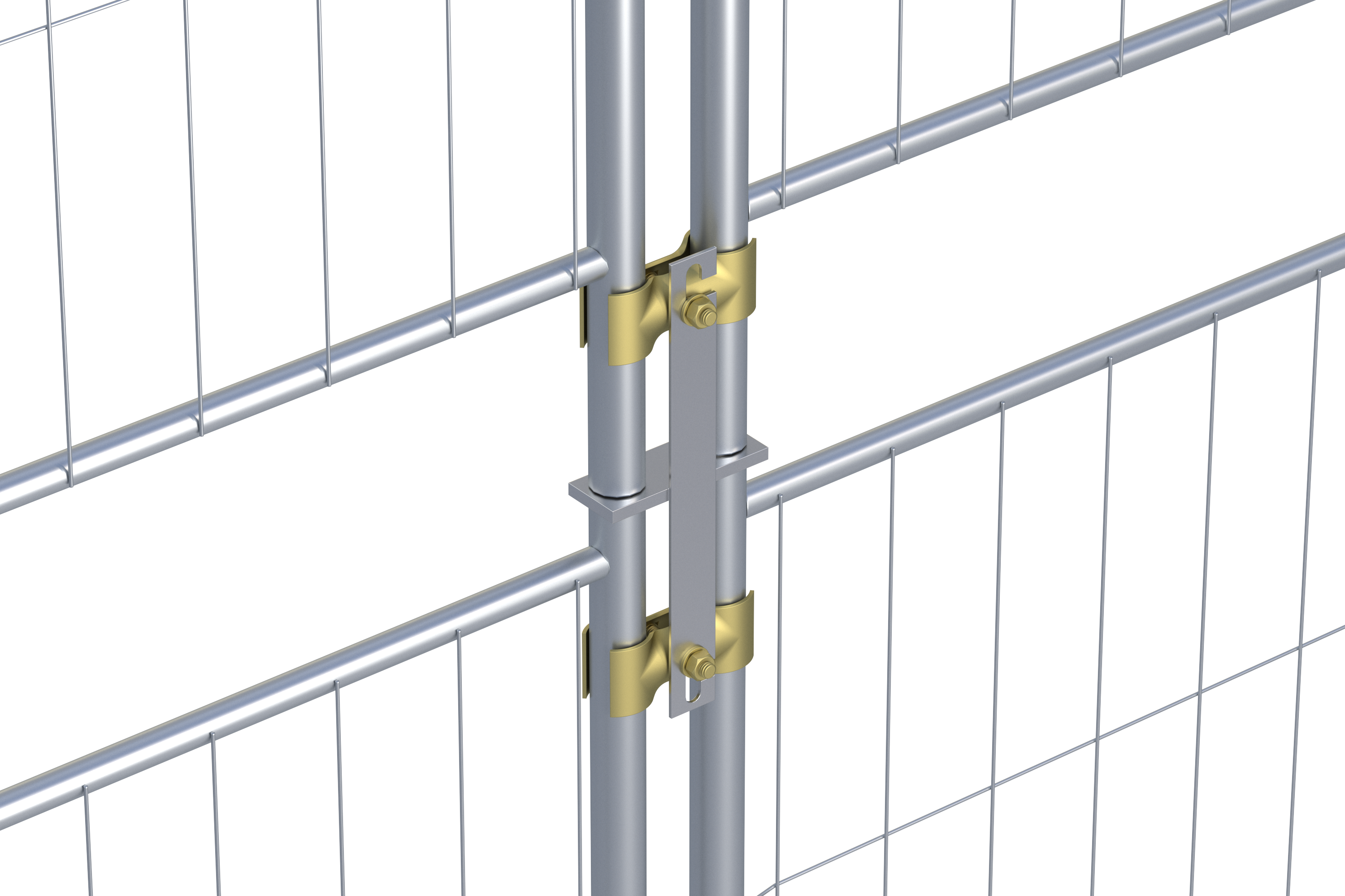 Connection piece to heighten Heras temporary fences