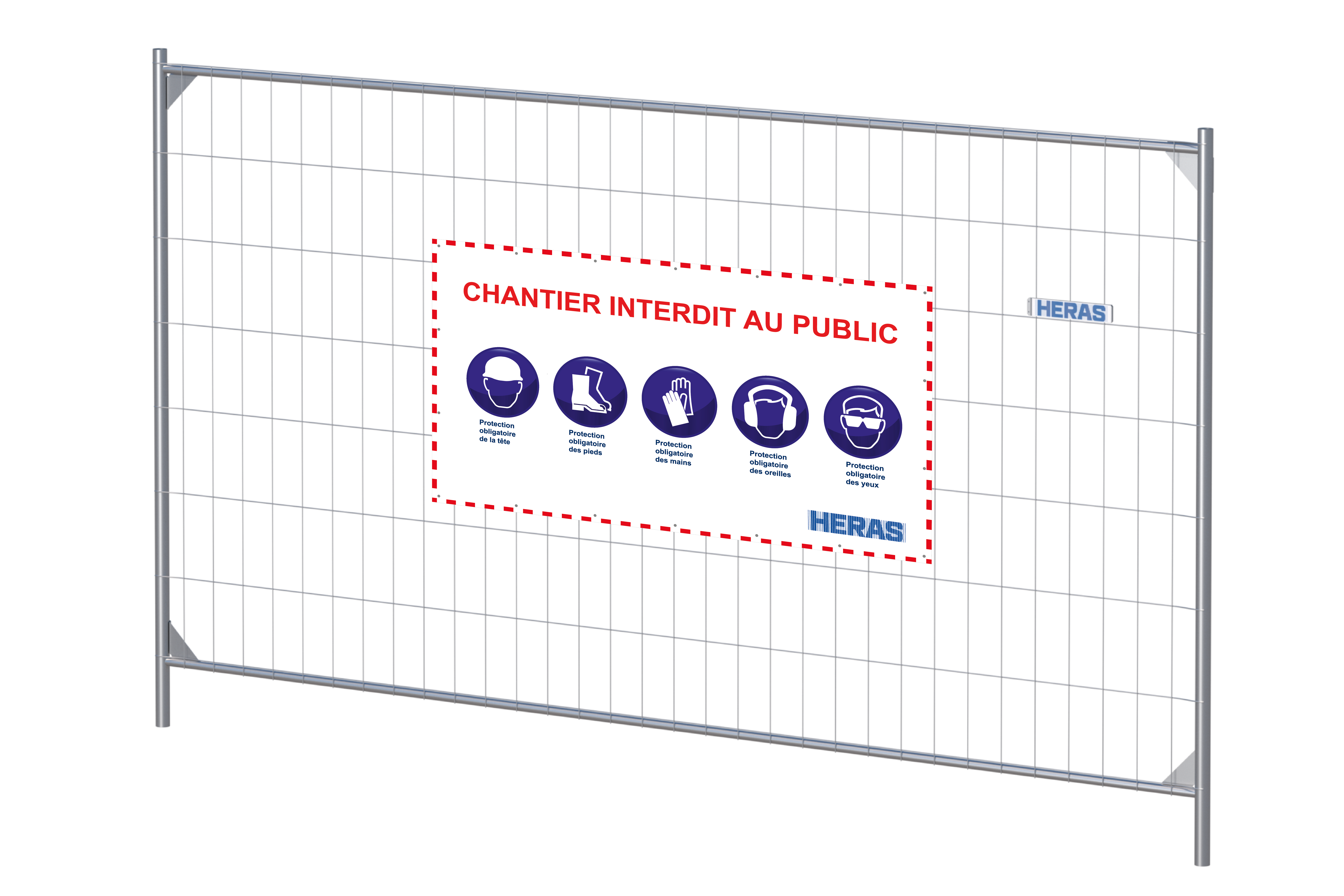 Bâche Bleue Pour Clôture De Chantier - Echamat Kernst