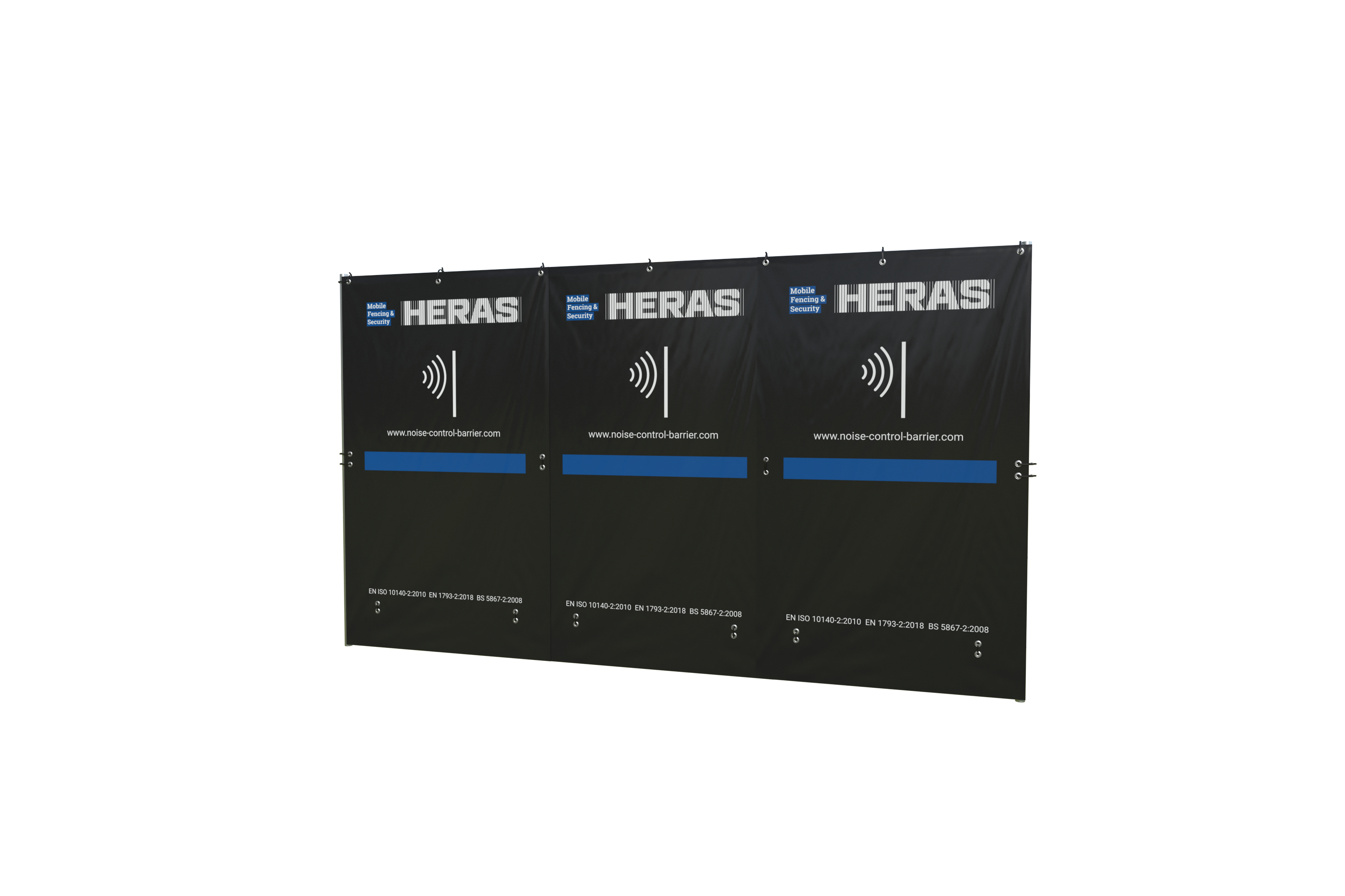 Noise Control Barrier 2.0 <br>met Heras logo-2